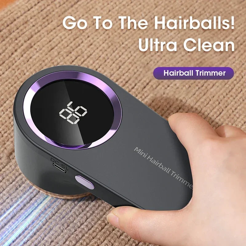 Portable Rechargeble Lint Remover and Hairball Trimmer with LED Display